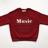 Music Sweatshirt wine